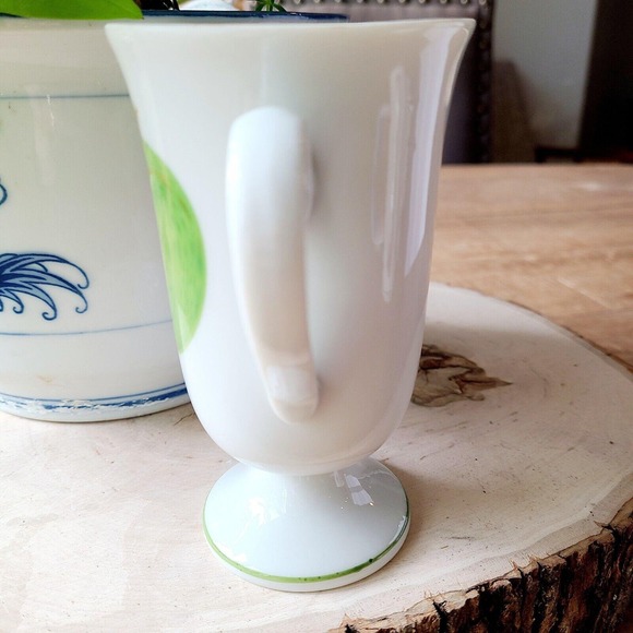 Apple Cherry Fruit Footed Mug Cup‎ Tea APPLE China Porcelain UNMARKED Tall - Picture 2 of 5